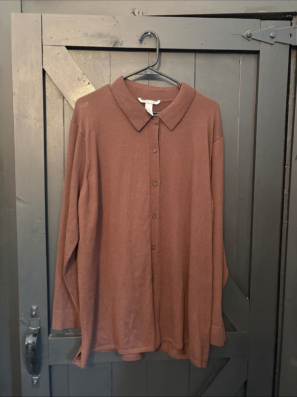 Victoria's Secret Chocolate Brown Button-Down Collared Cardigan